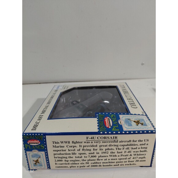 Model Power 5356-1 Postage Stamp 1:100 Scale Die Cast F-4U Corsair Airplane - Picture 13 of 13